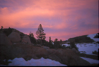 Sunset at Emigrant Meadow